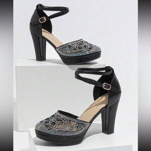 Boutique Platform Rhinestone Heels